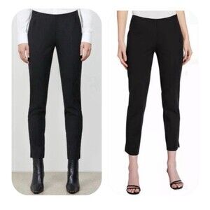 Womens Lafayette 148 New York Stanton Black 12 Cropped Ankle Trousers Career
